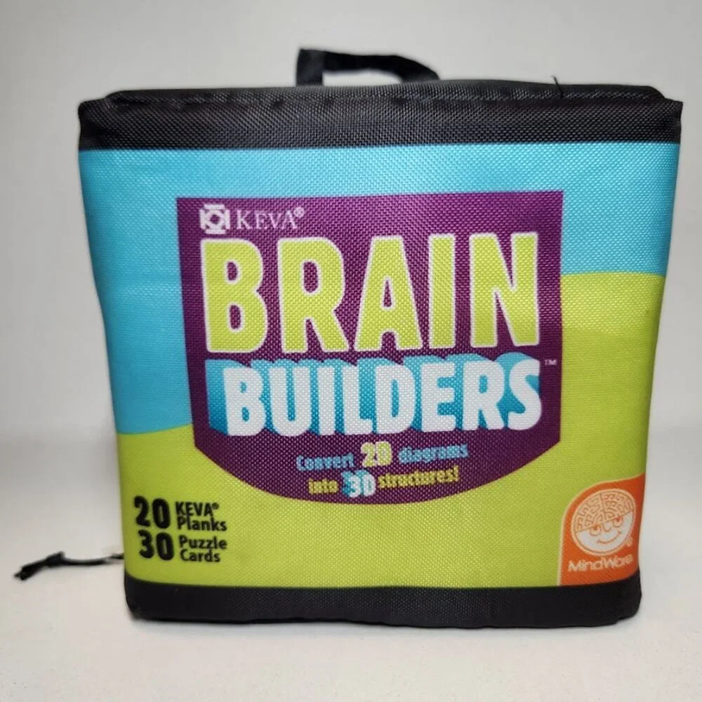 KEVA Brain Builders Puzzle Brain Teasers Challenges Logic Games Building Blocks